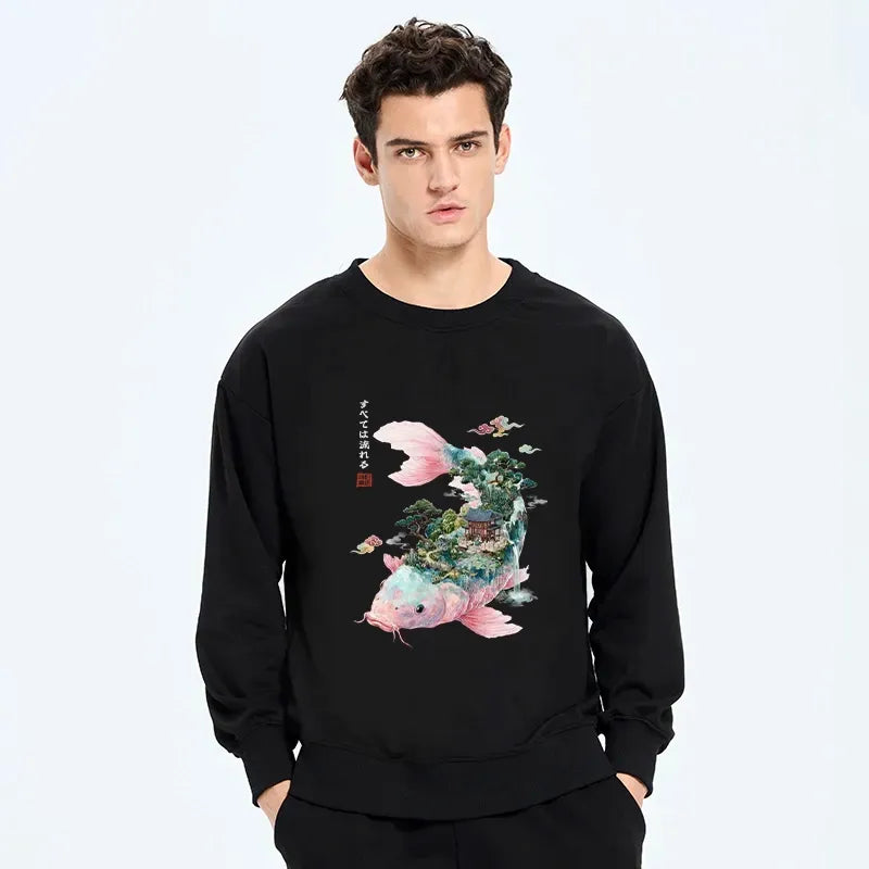 classic koi sweatshirt comfortable gift idea