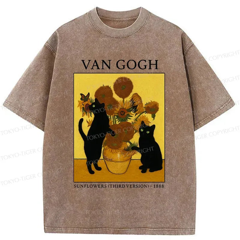 Japanese ukiyo-e cat t-shirt for summer