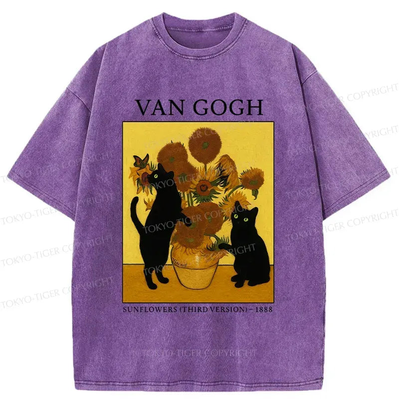 Japanese ukiyo-e cat t-shirt for summer