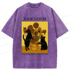 Japanese ukiyo-e cat t-shirt for summer