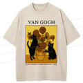 Japanese ukiyo-e cat t-shirt for summer