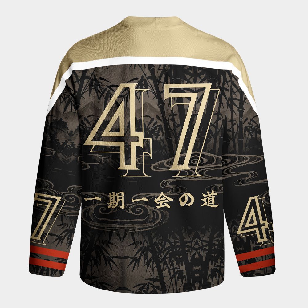 Kyoto-Lion Calm Blade Capybara Samurai Long-Sleeve Hockey Jersey