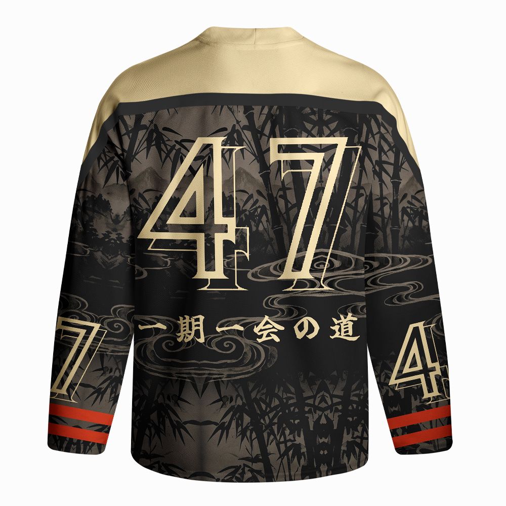 Kyoto-Lion Calm Blade Capybara Samurai Long-Sleeve Hockey Jersey