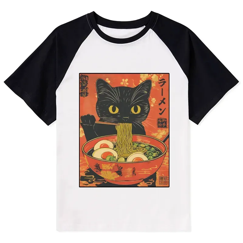 kyoto cat loves ramen tshirt