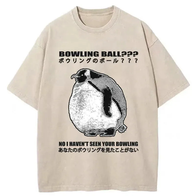Kyoto-Lion Where's My Bowling Ball Washed T-Shirt