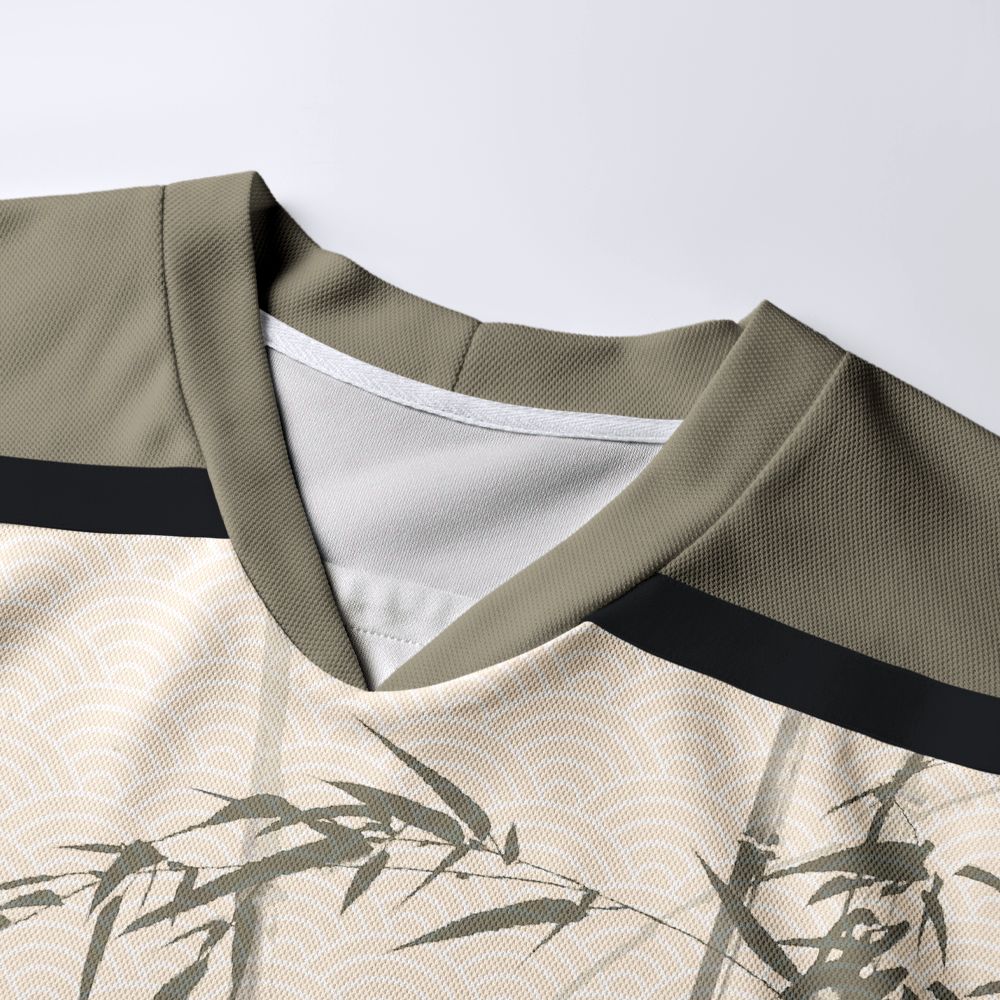 Kyoto-Lion Samurai Panda Warrior Long-Sleeve Hockey Jersey