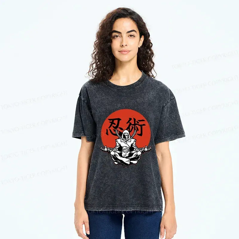 Kyoto-Lion Japanese Ninjutsu Washed T-Shirt