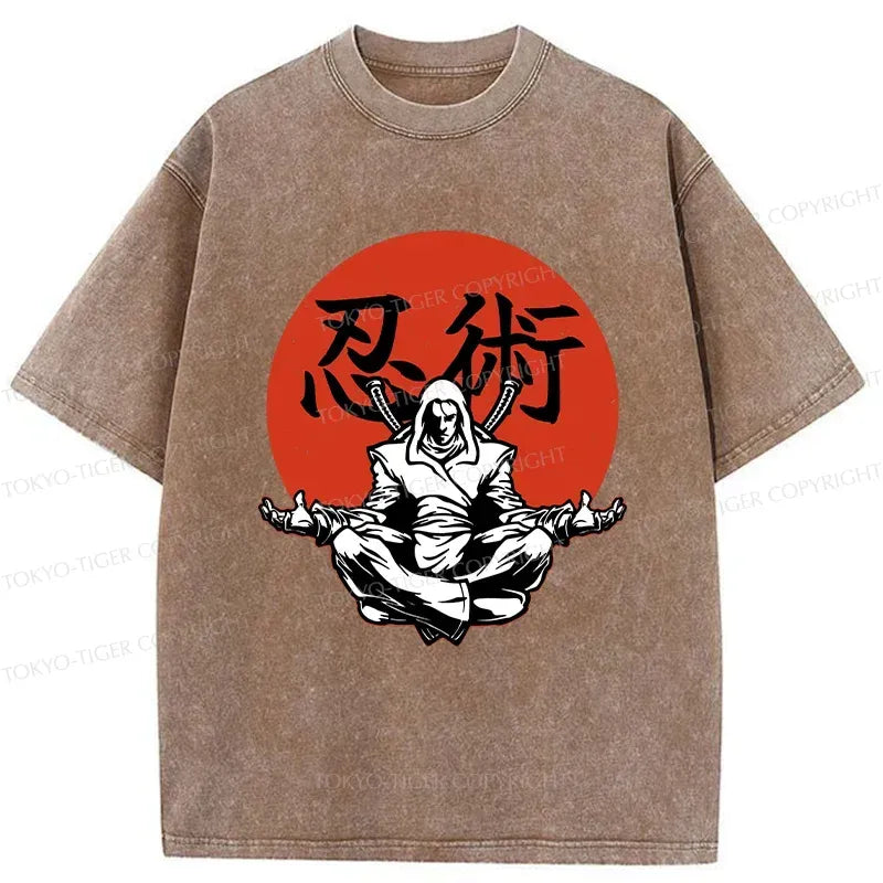 Japanese Washed T-Shirt for Daily Wear