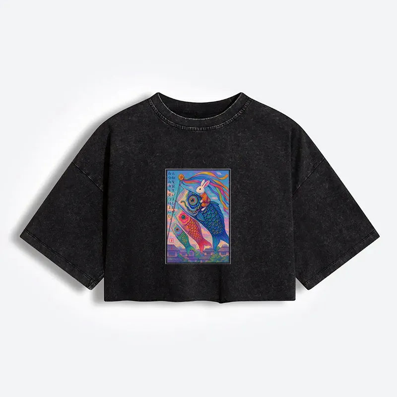 Washed Vintage Japan T-Shirt for Summer