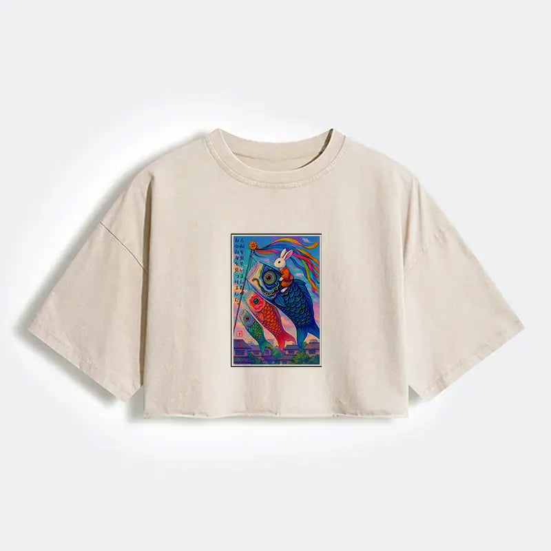 Washed Vintage Japan T-Shirt for Summer