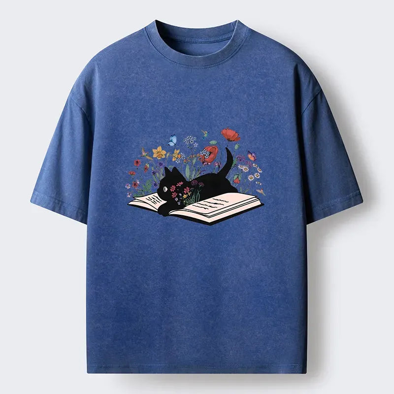 Vintage Ukiyo-e Cat Shirt for Summer