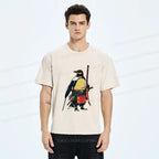 Kyoto-Lion Samurai Penguin Washed T-Shirt