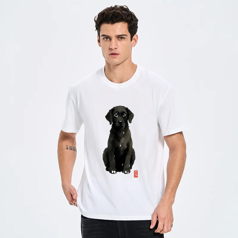 Kyoto-Lion Quirky Ink Dog Classic T-Shirt