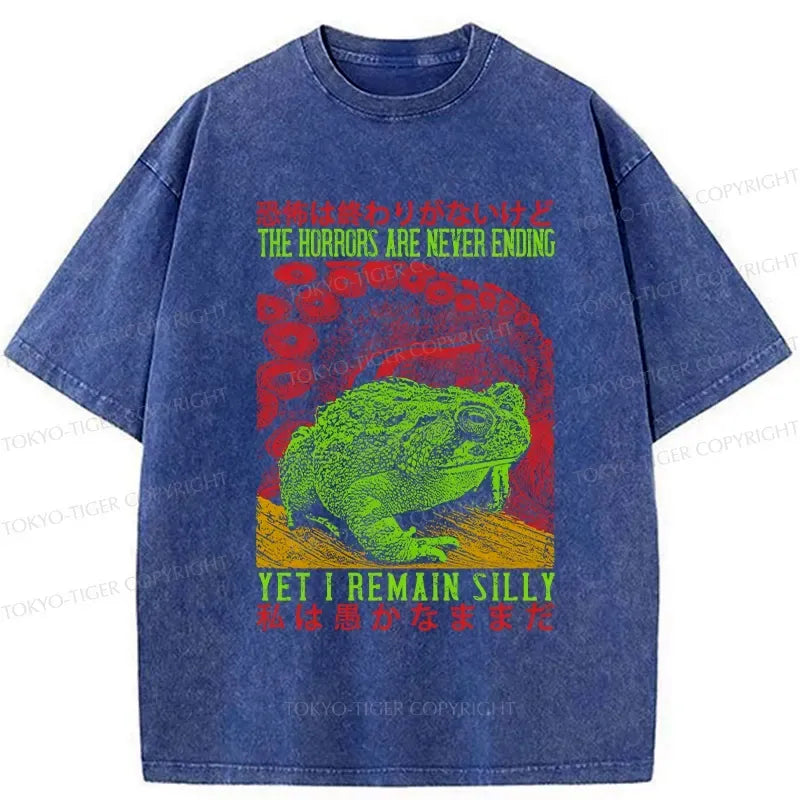 Kyoto Lion Japanese Horror Washed T-Shirt