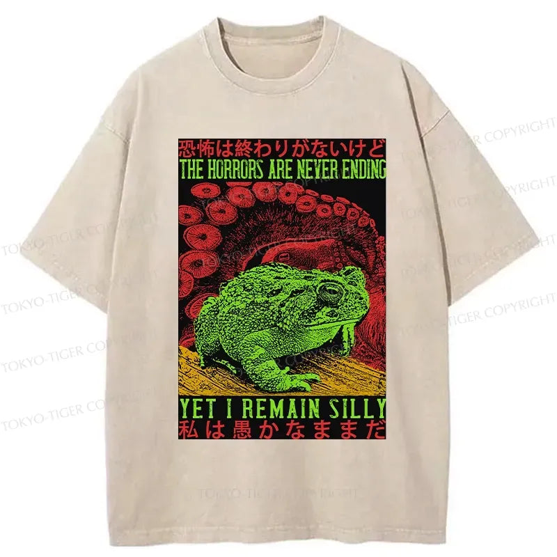 Kyoto Lion Japanese Horror Washed T-Shirt