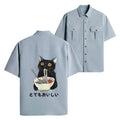 japanese ramen cat shirt gift idea