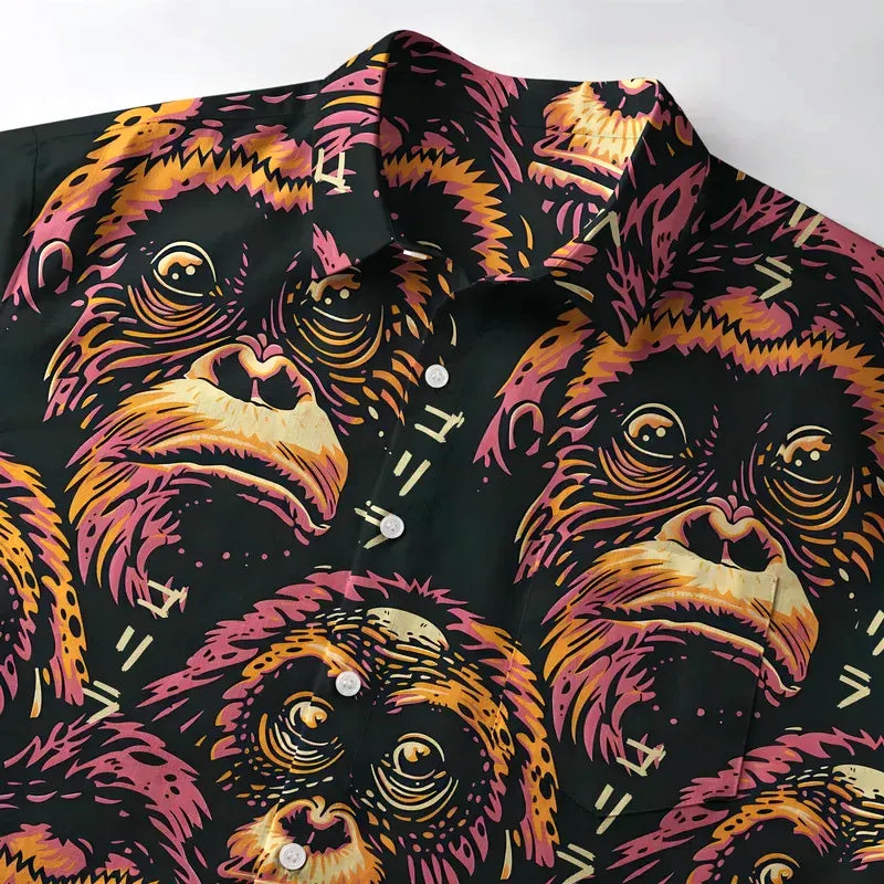 Japanese Vintage Button-up Shirt for Daily Wear