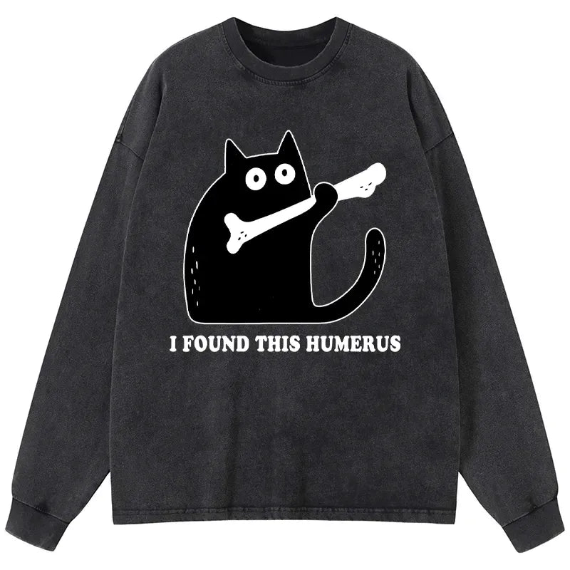 Comfortable Washed Cat T-Shirt for Men