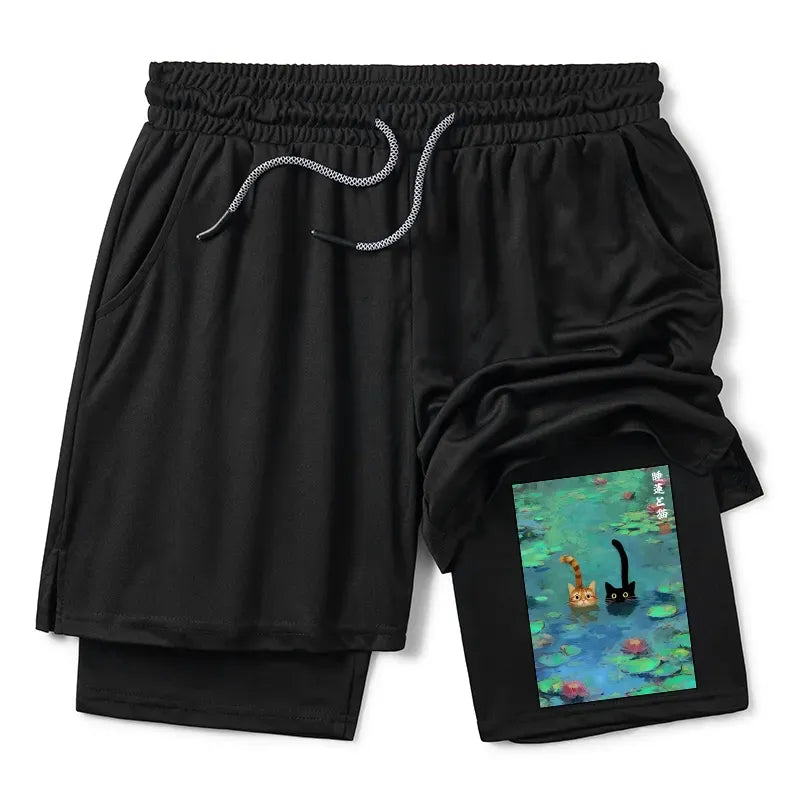Funny Cat Training Shorts for Summer