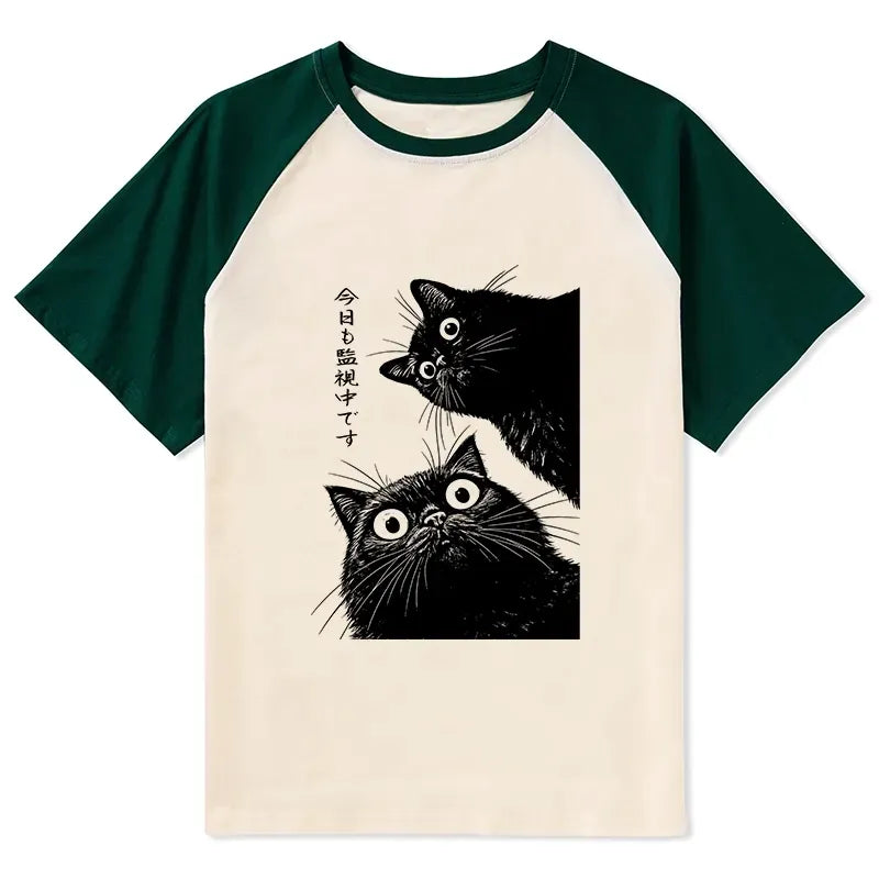 Vintage Kyoto-Lion cat t-shirt for gift idea