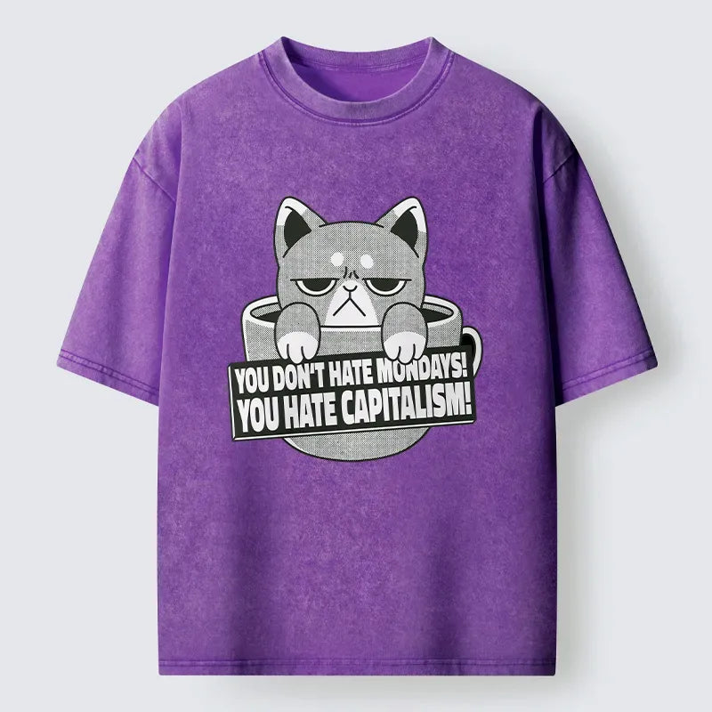 Kyoto-Lion Dislike Of Capitalism Washed T-Shirt