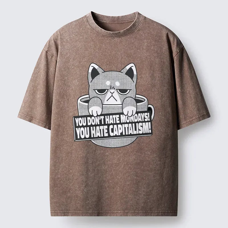 Kyoto-Lion Dislike Of Capitalism Washed T-Shirt