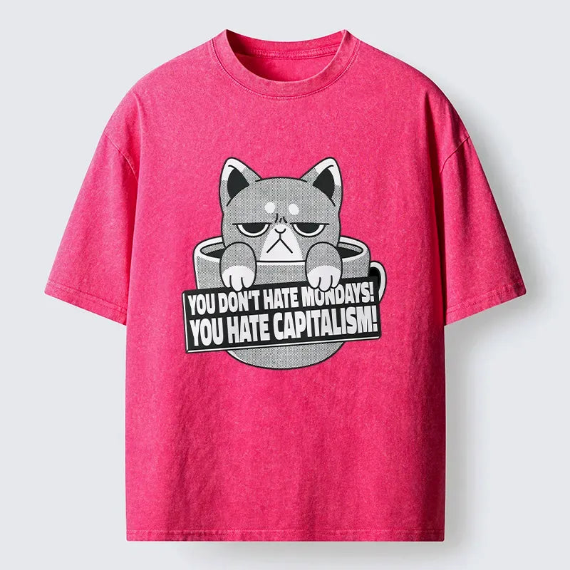 Kyoto-Lion Dislike Of Capitalism Washed T-Shirt
