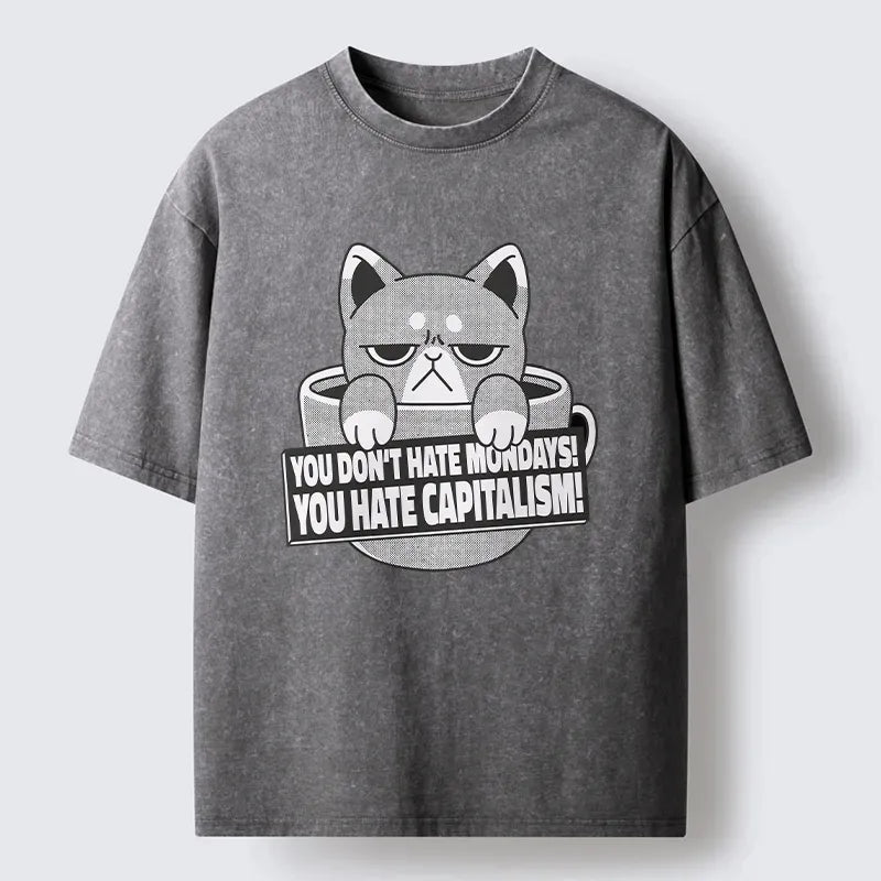 Kyoto-Lion Dislike Of Capitalism Washed T-Shirt