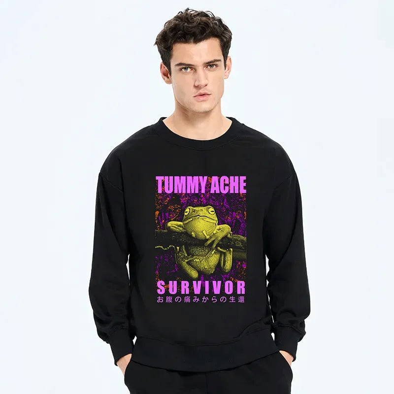 frog with stomachache sweatshirt best seller