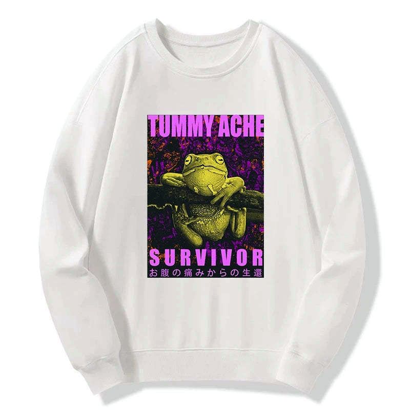 frog with stomachache sweatshirt best seller