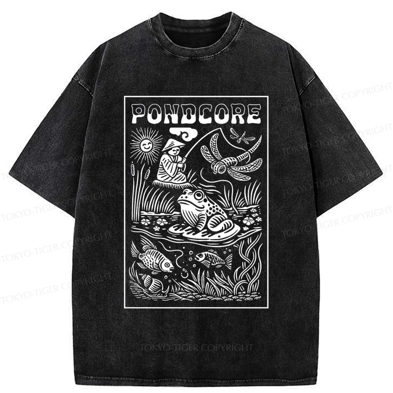 Vintage washed fishing tee free shipping
