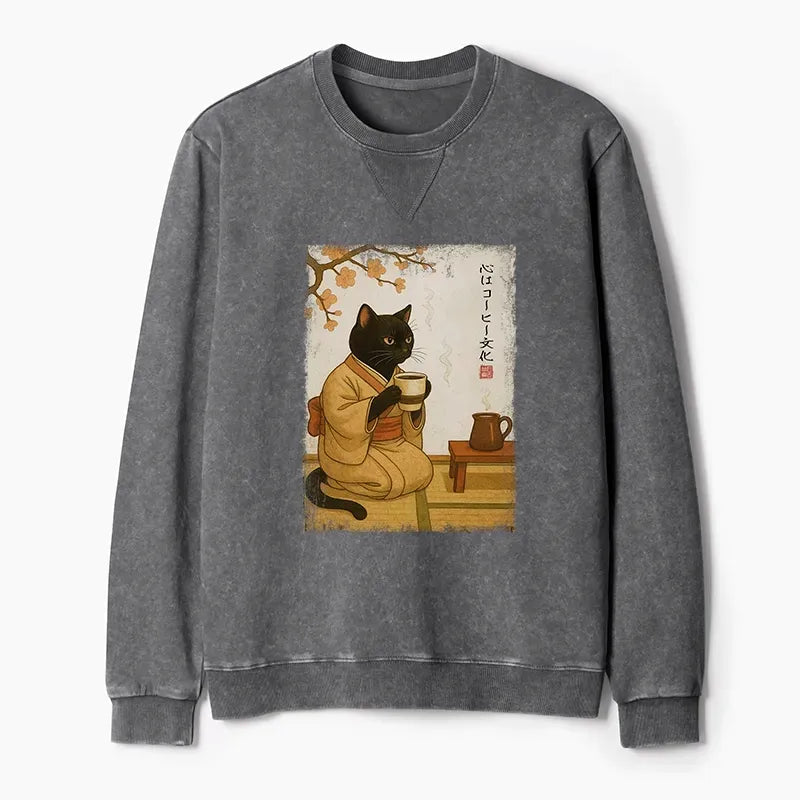 Washed Terry Sweatshirt for Casual Spring