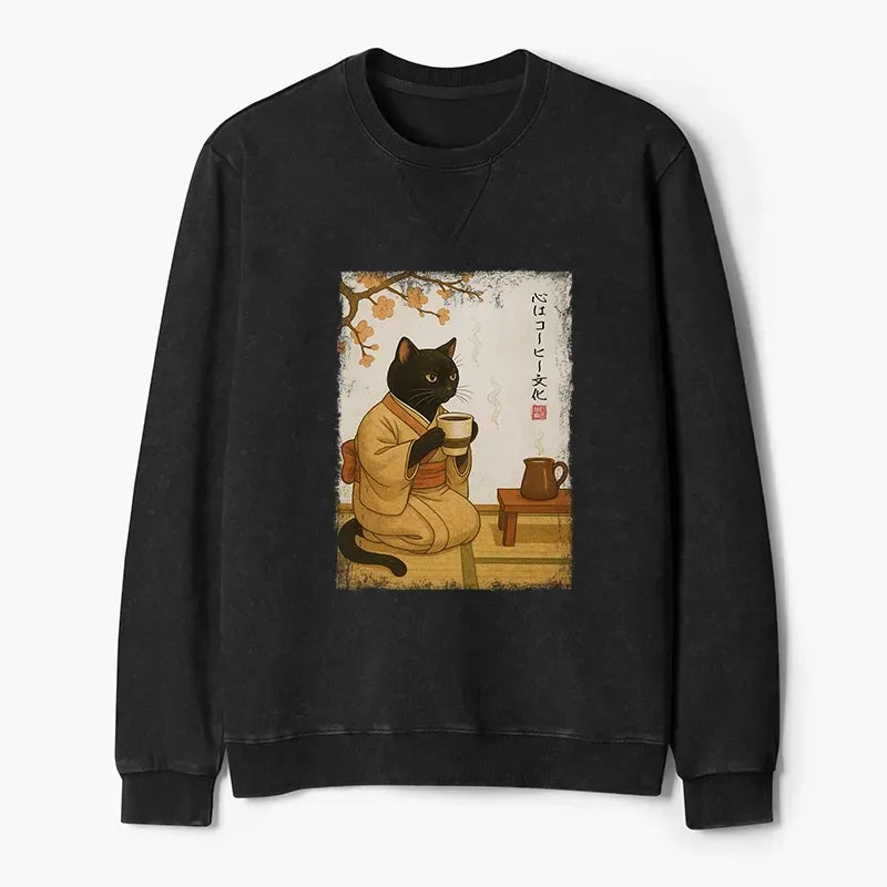 Kyoto Lion Cat Sweatshirt for Japan Fans