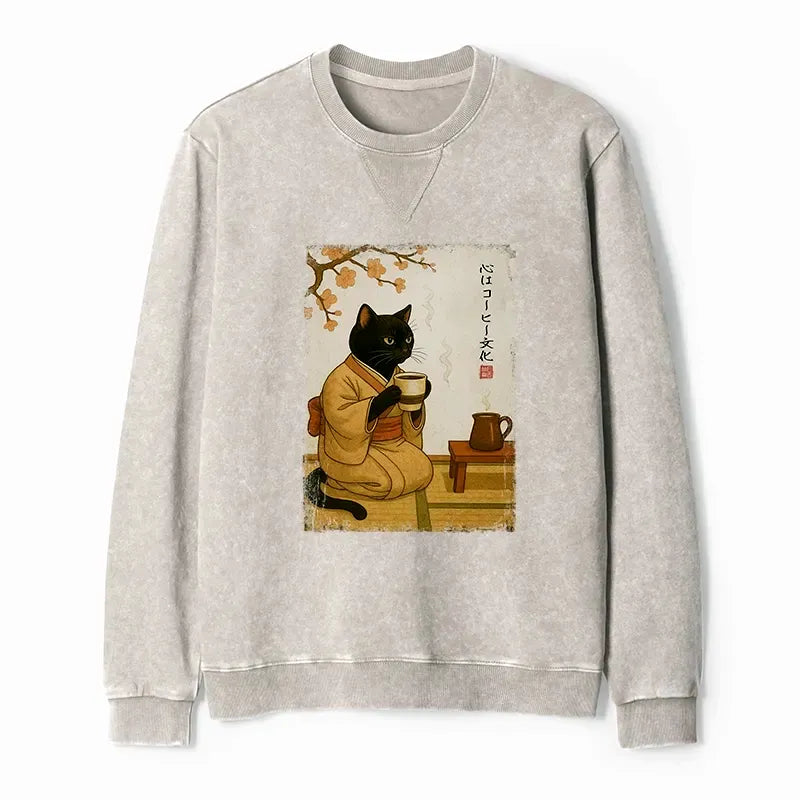 Washed Terry Sweatshirt for Casual Spring