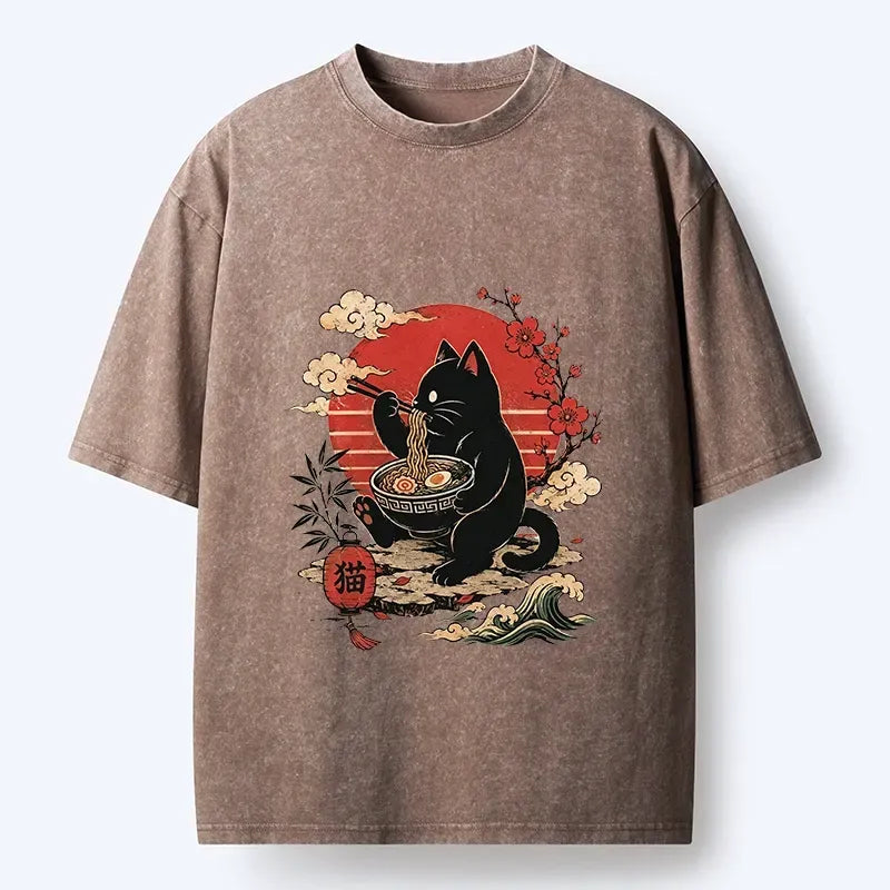 Japanese washed t-shirt gift for him
