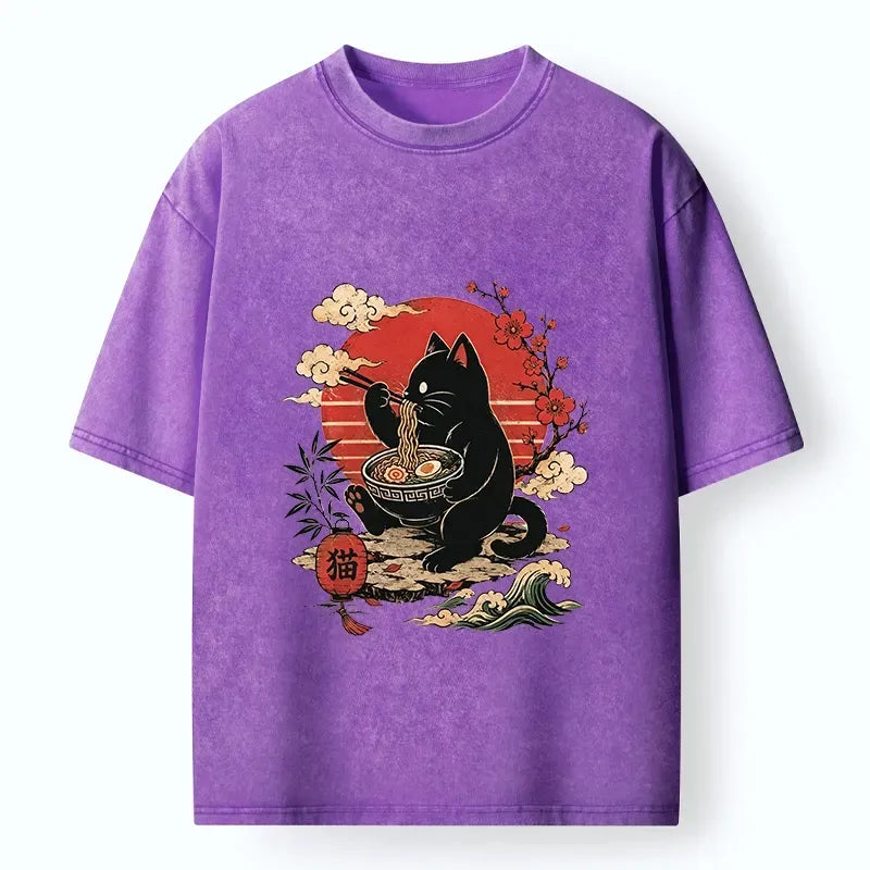 Japanese washed t-shirt gift for him
