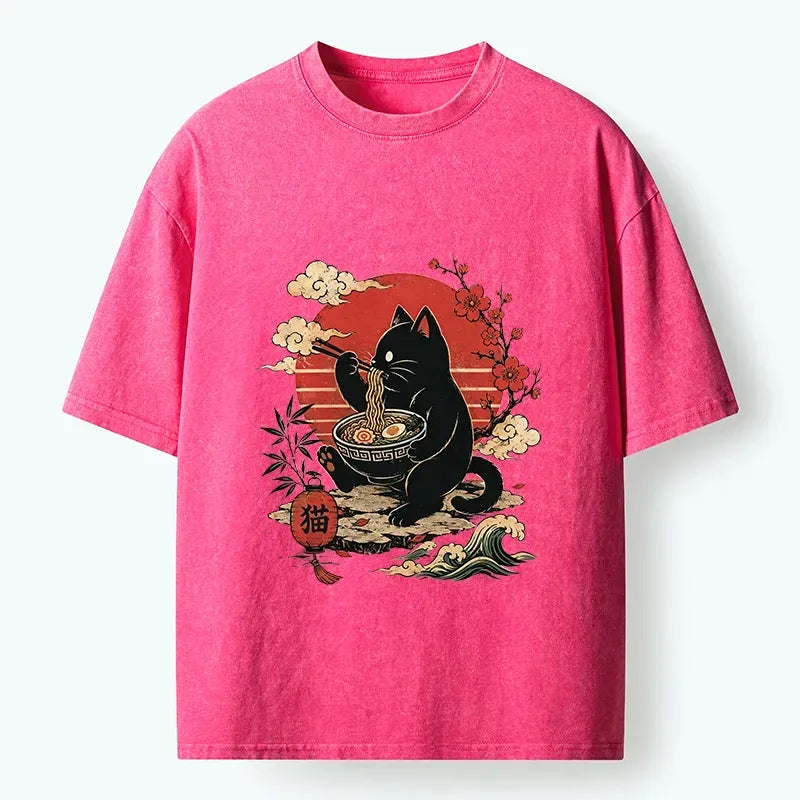 Japanese washed t-shirt gift for him