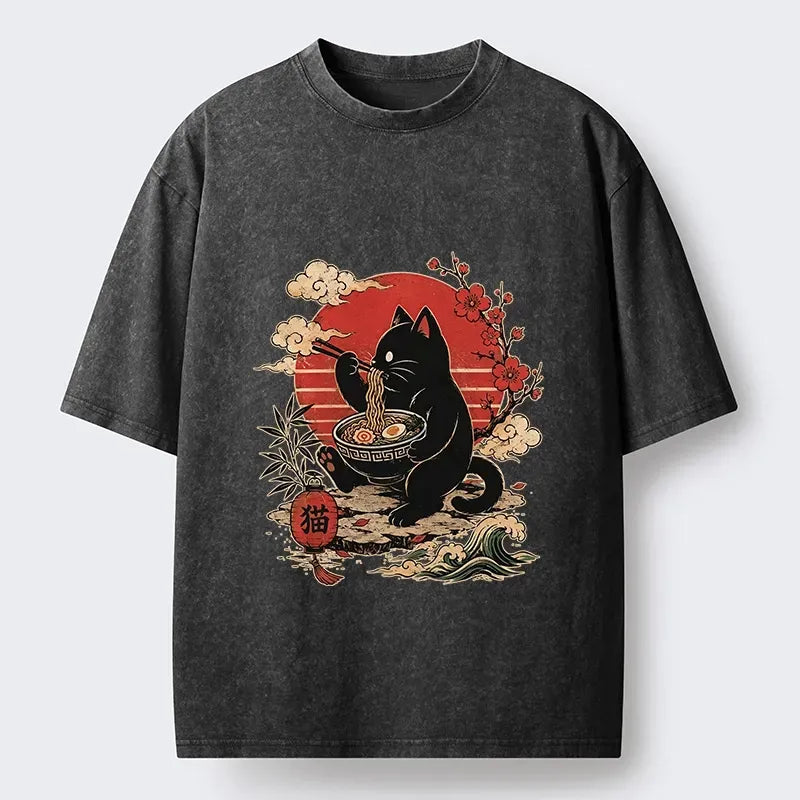 Japanese washed t-shirt gift for him