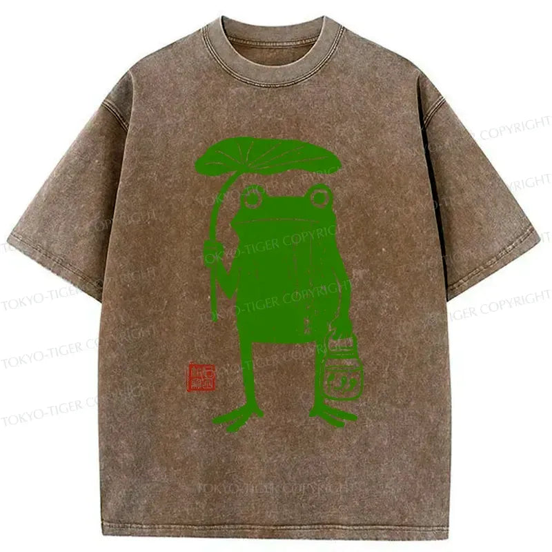 Kyoto Lion Washed T-Shirt with Free Shipping