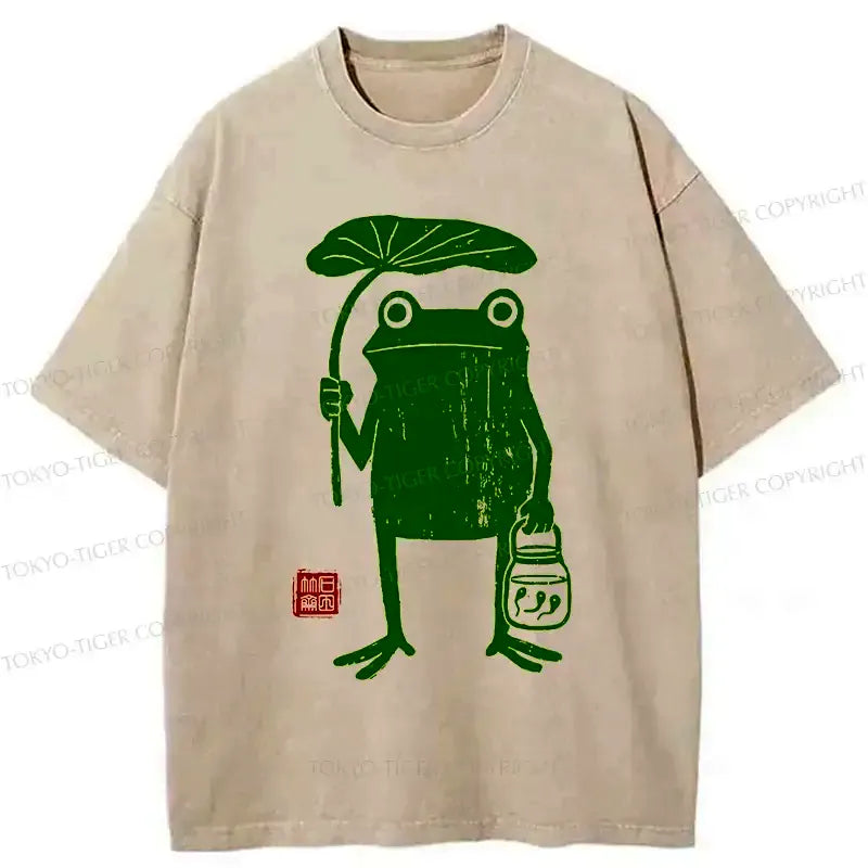 Kyoto Lion Washed T-Shirt with Free Shipping