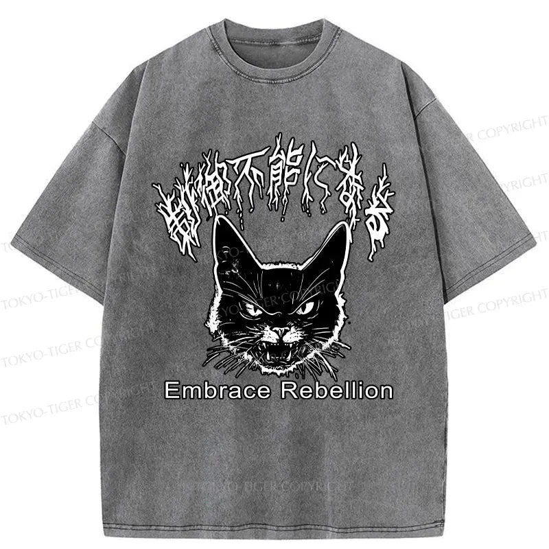 Kyoto-Lion Embrace Rebellion Washed T-Shirt