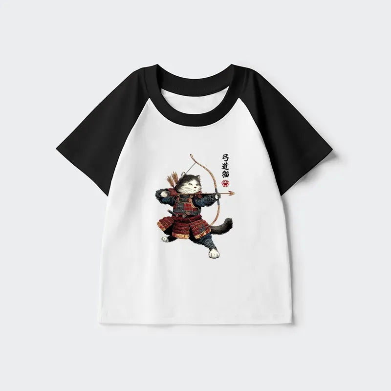 japanese samurai cat shirt for daily wear