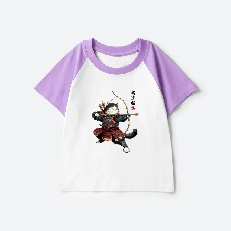 japanese samurai cat shirt for daily wear