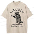 Kyoto-Lion Raccoon Disturbing The Peace Washed T-Shirt