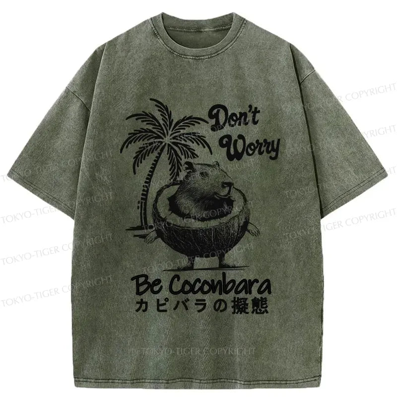 Kyoto-Lion Don't Worry Be Coconbara Washed T-Shirt
