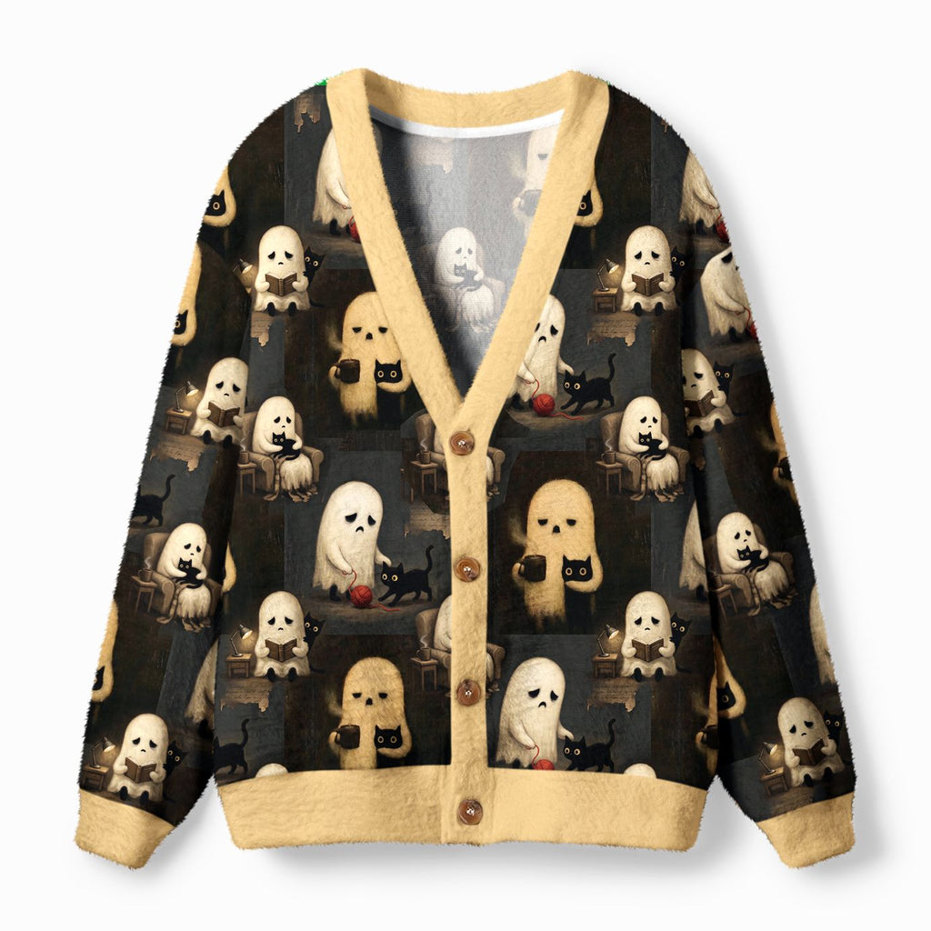 Kyoto-Lion No Hope But A Cat Ugly Cardigan Sweater