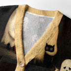 Kyoto-Lion No Hope But A Cat Ugly Cardigan Sweater
