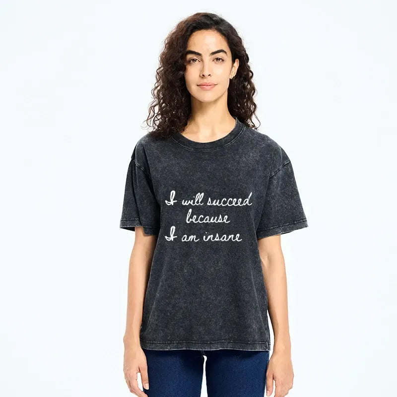 Kyoto-Lion Chaotic Grindset Meme Washed T-Shirt