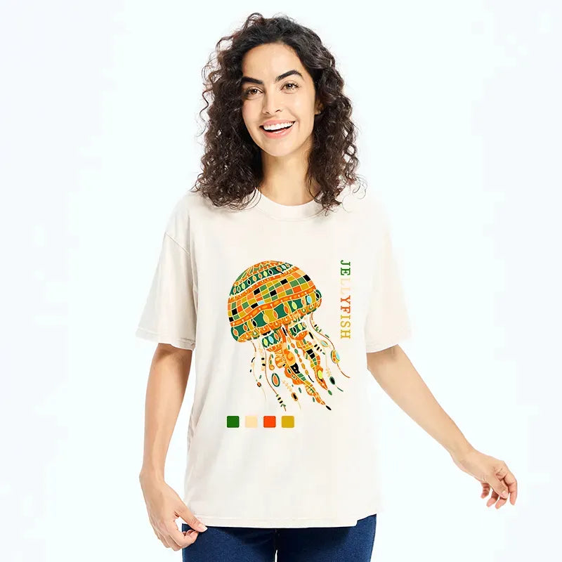 Ukiyo-e Jellyfish Art T-Shirt Limited Edition