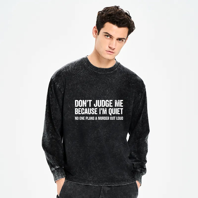 Kyoto-Lion Sarcastic Funny Quote Washed Long Sleeve T-Shirt